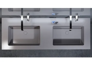 BIG SOLID-L - Inset double composite material washbasin _ Relax Design